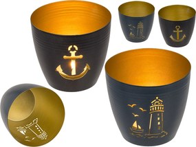 Ρεσώ Μαύρο Μέταλλο 10x10x9cm Σε 2 Σχέδια