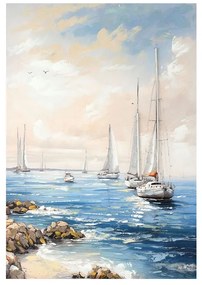 Πίνακας σε καμβά Sailsy Inart 70x3x100εκ