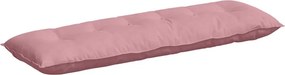 vidaXL Μαξιλάρι Πλάτης Ροζ 160 x 50 cm Υφασμάτινο Κορντουρά