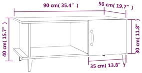 ΤΡΑΠΕΖΑΚΙ ΣΑΛΟΝΙΟΥ ΓΥΑΛ. ΛΕΥΚΟ 90X50X40 ΕΚ. ΕΠΕΞΕΡΓ. ΞΥΛΟ 812759