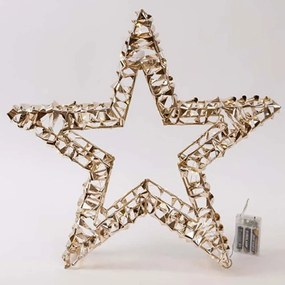 Αστέρι Φωτιζόμενο 40 Led 600-22579 38cm Gold