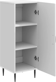 vidaXL Πλαϊνό γραφείο Γυαλιστερό Λευκό 33 x 34,5 x 89,5 εκ