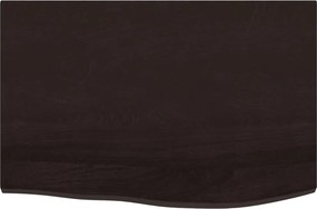 vidaXL Ράφι Τοίχου Σκούρο Καφέ 60x40x2 εκ. Επεξεργ. Μασίφ Ξύλο Δρυός