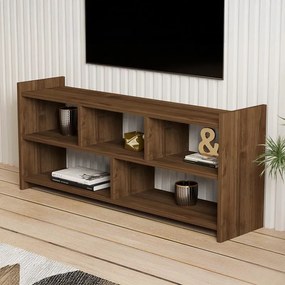 Έπιπλο τηλεόρασης Kapri καρυδί 120x28x55 εκ. 120x28x55 εκ.