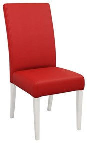 Καρέκλα Sparks 184, Άσπρο, Κόκκινο, 105x45x42cm, Οικολογικό δέρμα, Ξύλινα, Ξύλο, Ξύλο: Οξιά | Epipla1.gr