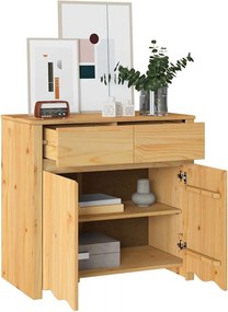vidaXL Πλαϊνό γραφείο με συρτάρι Drammen Δρυς 79 x 43 x 75.5 εκ.