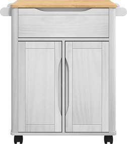 vidaXL Καρότσι Κουζίνας FLORO Λευκό 72,5 x 45 x 80 εκ