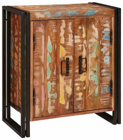 vidaXL Κομοδίνο Πολύχρωμο 38 x 33 x 58 εκ. Μασίφ ανακυκλωμένο ξύλο