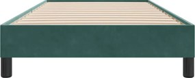vidaXL Box Spring Κρεβάτι χωρίς στρώμα Σκούρο πράσινο Βελούδινο