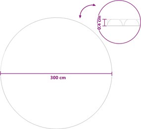 vidaXL Ηλιακή Κάλυψη Πισίνας Βαρέως Τύπου Ø 300 εκ 200 μμ Γύρος PE