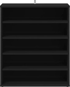 vidaXL Παπουτσοθήκη Μαύρη 60 x 35 x 70 εκ. από Επεξ. Ξύλο