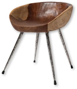 Chair S Line χειροποίητη από κορμό δέντρου LV.07-LOUD-00N3