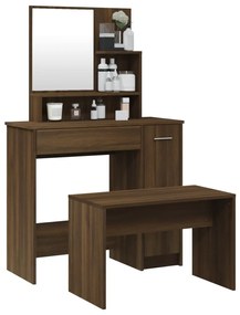 vidaXL Μπουντουάρ Σετ Καφέ Δρυς 86,5 x 35 x 136 εκ.