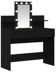vidaXL Κομοδίνο Μαύρη δρυς 100 x 40 x 130 εκ Επεξεργασμένο ξύλο
