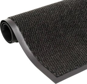vidaXL Πατάκι Εισόδου Θυσανωτό Μαύρο 60 x 150 εκ.