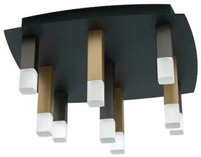 Eglo Estanterios Μοντέρνα Μεταλλική Πλαφονιέρα Οροφής με Ενσωματωμένο LED σε Μαύρο χρώμα 42cm 39905