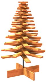 vidaXL Ξύλινο χριστουγεννιάτικο δέντρο για διακόσμηση κερί καφέ 100εκ.