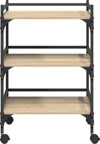 vidaXL Καρότσι Κουζίνας Δρύς Sonoma 50 x 35 x 75,5 εκ