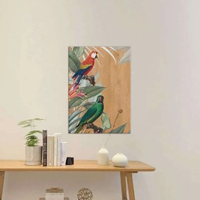Πίνακας Parrots L 21658 67x47x0,6cm Multi Ango Κάθετοι Mdf
