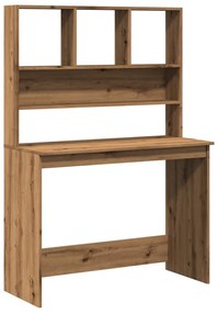 Γραφείο με Ράφια Αρτισιανή Δρυς 102x45x148εκ Επεξεργασμένο Ξύλο