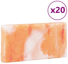 vidaXL Ροζ Πέτρες Αλατιού 20 τμχ 20x10x2,5 εκ. 23 κιλά