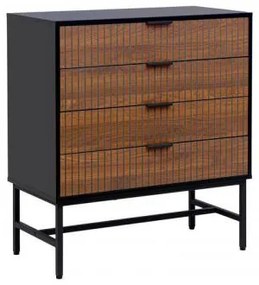 ΣΥΡΤΑΡΙΕΡΑ Fylliana FL2405 ΜΑΥΡΟ-GREY OAK ΧΡΩΜΑ 80x40x90εκ 0016-225-051