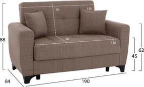 ΣΕΤ ΣΑΛΟΝΙΟΥ ΨΗΛΗ ΠΛΑΤΗ 2ΘΕΣΙΟΣ &amp; 3ΘΕΣΙΟΣ HM11748.02-ΜΠΕΖ