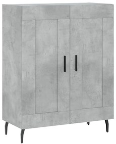 vidaXL Ντουλάπι Γκρι Σκυροδέματος 69,5x34x180 εκ. Επεξεργασμένο Ξύλο