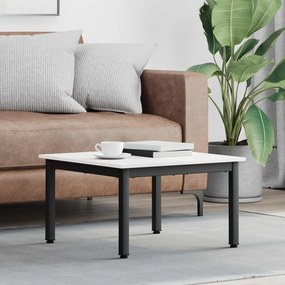 vidaXL Τραπεζάκι σαλονιού Λευκό 60 x 60 x 36 cm Στερεά ξυλεία πεύκου