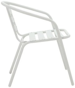 Τραπεζαρία Valor-Tade σετ 5τεμ μέταλλο σε λευκή απόχρωση