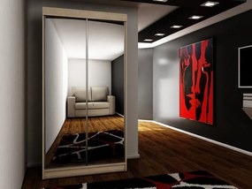 Ντουλάπα Dover 102, Sonoma οξιά, 200x100x62cm, Πόρτες ντουλάπας: Ολίσθηση