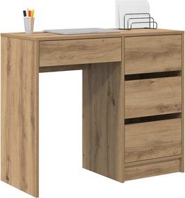 vidaXL Γραφείο Artisan Oak 90 x 37.5 x 75 εκ Επεξεργασμένο ξύλο