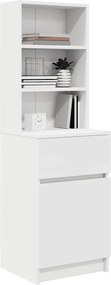 vidaXL Κομοδίνο Λευκό 39x35x125 εκ. από Επεξεργασμένο Ξύλο