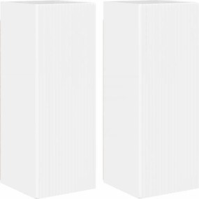 vidaXL Ντουλάπι Τηλεόρασης Τοίχου 2 pcs Λαμπερό Λευκό 30 x 31 x 80 εκ.
