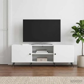 vidaXL Ντουλάπι TV 150 x 31 x 50 εκ. Λευκό Επεξεργασμένο Ξύλο