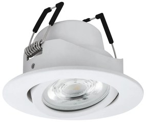 Χωνευτό Σποτ Στρογγυλό Λευκό 8,8x8,8cm LED 2700-6500K 345lm Ρυθμιζόμενο Εφαρμογή-Τηλεχειριστήριο Eglo Saliceto 99671