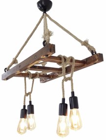 Φωτιστικό Οροφής Πολύφωτο A-G Merdiven 806ALD1492 Walnut