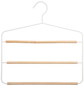 Μεταλλική Κρεμάστρα 5five για παντελόνια/φούστες με ξύλινη επένδυση - 3 θέσεων