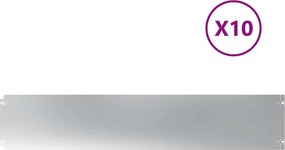 vidaXL Περίγραμμα γκαζόν 10 τμχ. 20 x 103 cm Γαλβανισμένος Χάλυβας