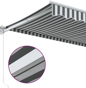 vidaXL Τέντα Πτυσσόμενη Ανθρακί / Λευκή 3 x 2,5 μ. Ύφασμα / Αλουμίνιο