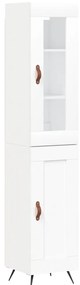 vidaXL Ντουλάπι Λευκό 34,5 x 34 x 180 εκ. από Επεξεργασμένο Ξύλο