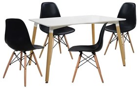 ΣΕΤ ΤΡΑΠΕΖΑΡΙΑ 5Τ ΤΡΑΠΕΖΙ MINIMAL 120x80x73 cm-TWIST ΜΑΥΡΕΣ HM10080.02