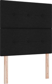 vidaXL Κρεβάτι box spring με στρώμα Μαύρο 120 x 190 cm Ύφασμα