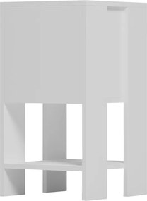 Κομοδίνο Reppo pakoworld λευκό 30x30x55εκ