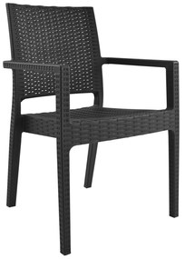 ΠΟΛΥΘΡΟΝΑ ΠΟΛΥΠΡΟΠΥΛΕΝΙΟΥ ΒΑΡΕΩΣ ΤΥΠΟΥ KAGANU DARK GREY HM5134.01 57x55,5x89 εκ.