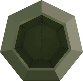 vidaXL Γλάστρα 2 pcs Ελιά Πράσινη 75 x 75 x 60 εκ Ατσάλι