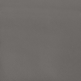 vidaXL Κρεβάτι Boxspring με Στρώμα Γκρι 120x190εκ. από Συνθετικό Δέρμα