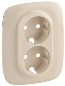 Πλακίδιο Πρίζας Σούκο 2x2Π και Γ Μπεζ Valena Allure 754956 Legrand-754956-Μπεζ 754956