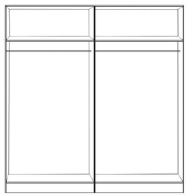 Ντουλάπα JENNA Τετράφυλλη Sonama 160x42x181 εκ. 160x42x181 εκ.