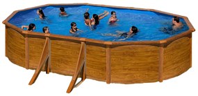 Πισίνα Αποσπώμενο Gre Pacific KIT500W Οβάλ Ξύλο 500 x 300 x 120 cm